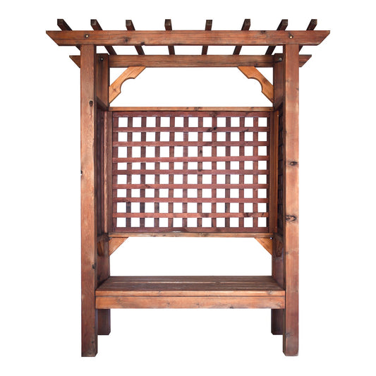 Cedar Arbour with Bench